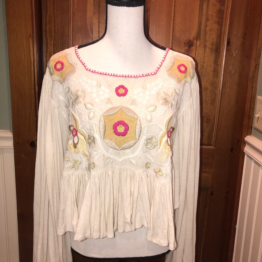 Free people embroidered top
